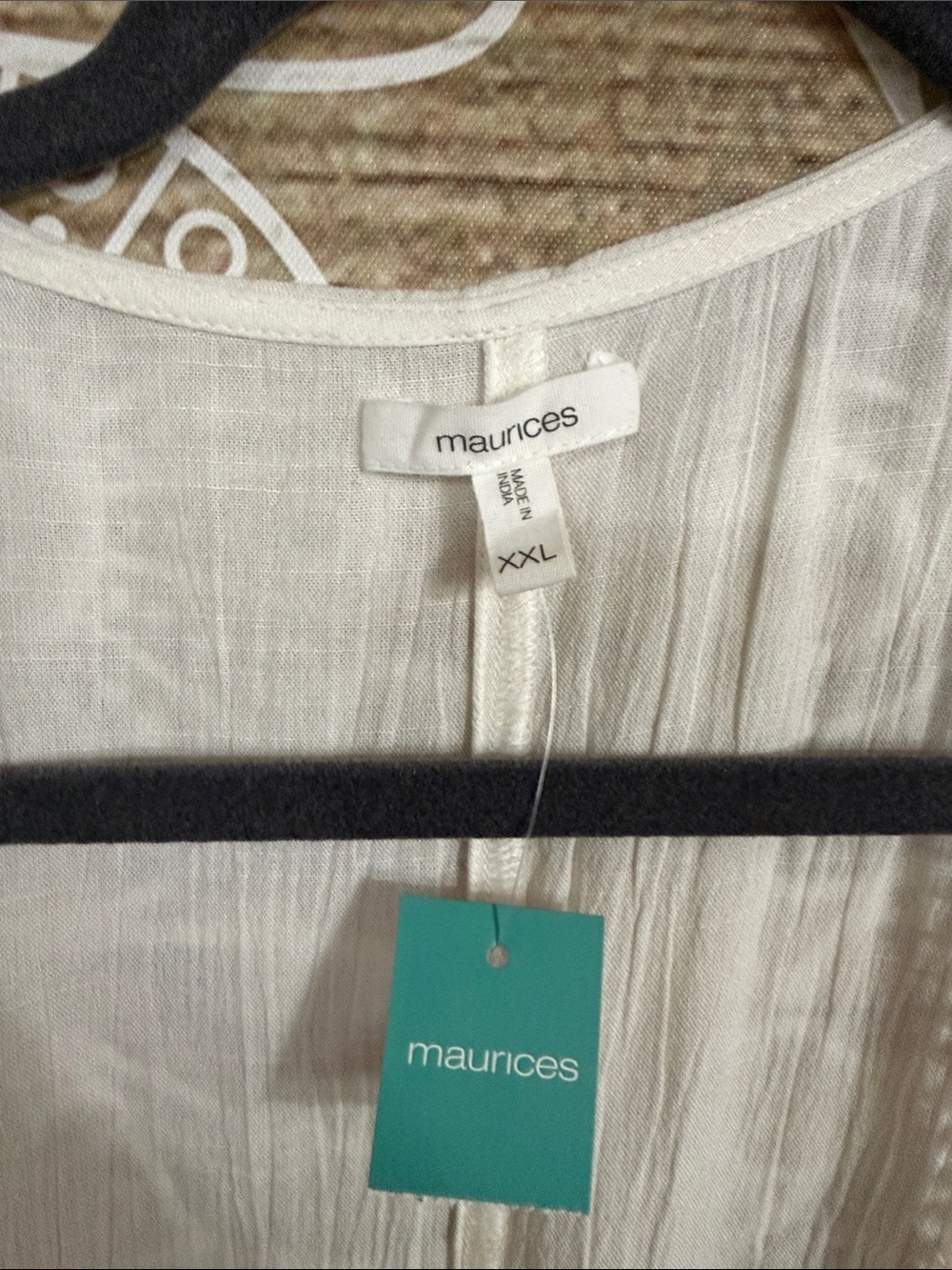 Maurices Cream Lightweight Tie-Front Kimono - Picture 2 of 2